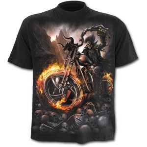 tričko SPIRAL Wheels Of Fire černá XXL