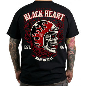 tričko pánské BLACK HEART - HATTER - BLACK - 001-0143-BLK