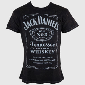 tričko street JACK DANIELS Jack Daniels Acid Washed černá M