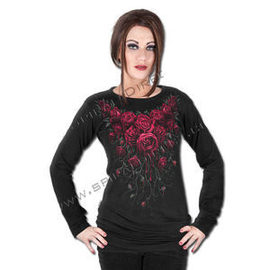 tričko SPIRAL Blood Rose černá
