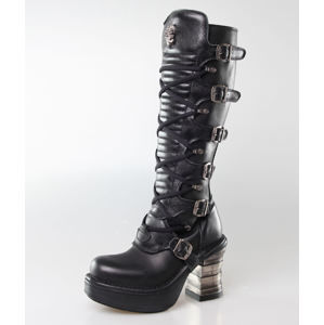 boty na podpatku NEW ROCK 8272-S2 černá vícebarevná