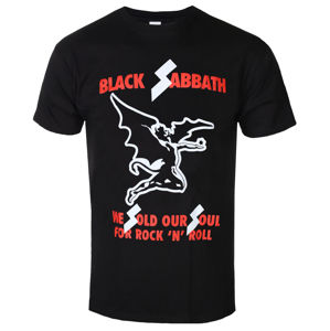 Tričko metal ROCK OFF Black Sabbath Sold Our Soul černá M