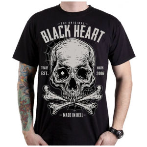 tričko pánské BLACK HEART -  BONNER - BLACK - 001-0024-BLK XXL