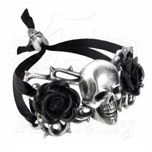 náramek ALCHEMY GOTHIC Skull & Briar Rose
