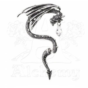 náušnice ALCHEMY GOTHIC - Crystal Dragon Ear Wrap - E330