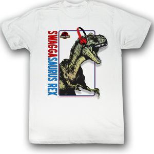 tričko AMERICAN CLASSICS Jurassic Park Swaggasaurus Rex bílá XXL