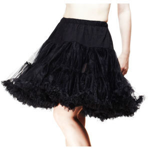 sukně dámská (spodnička) POIZEN INDUSTRIES - Midi Petticoat - Black L/XL