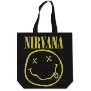 taška (kabelka) Nirvana - Smiley & Logo - ROCK OFF - NIRVTOTE01