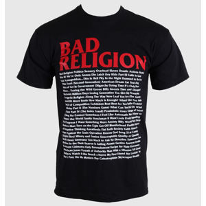 Tričko metal KINGS ROAD Bad Religion Song List černá