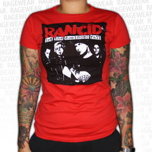 tričko metal RAGEWEAR Rancid Dominoes černá šedá červená hnědá M