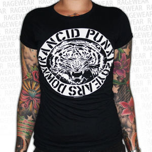 tričko metal RAGEWEAR Rancid Tiger černá šedá hnědá M