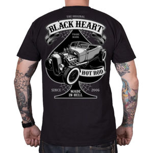 tričko street BLACK HEART ROADSTER HOT ROD černá