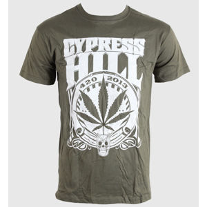 Tričko metal BRAVADO EU Cypress Hill 420 2013 šedá hnědá zelená