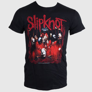 Tričko metal ROCK OFF Slipknot Band Frame černá šedá hnědá L