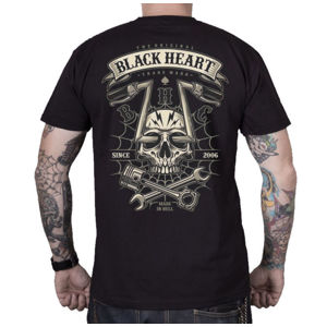 tričko street BLACK HEART CHOPPER SKULL černá XXL