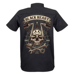 košile BLACK HEART CHOPPER SKULL XL