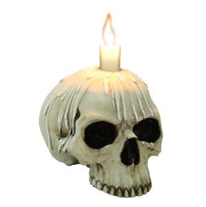 svícen (dekorace) Candle skull w/o lower jaw - 766-9067