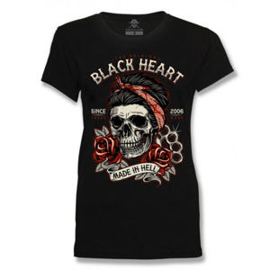 tričko dámské BLACK HEART - JENY - BLACK - 010-0173-BLK L