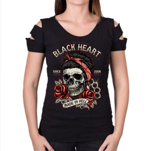 tričko street BLACK HEART JENY DESTROY černá L