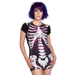 šaty dámské (tunika) BANNED - Sequins Skeleton - Black - OBN130 10