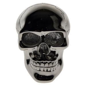 dekorace -hlavice řadící páky- Silver Skull Gear - U0485B4