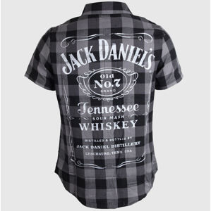 košile pánská Jack Daniels - Checks - Black/Grey - TS633014JDS