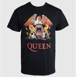 Tričko metal ROCK OFF Queen Classic Crest černá XL