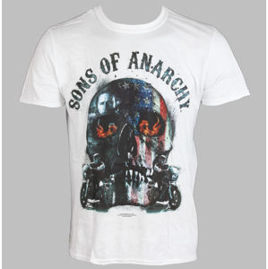tričko LIVE NATION Sons Of Anarchy Biker Skull černá bílá S