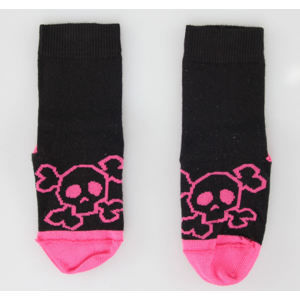 ponožky dětské LEATHER HEAVEN - Pink Skull - SU23