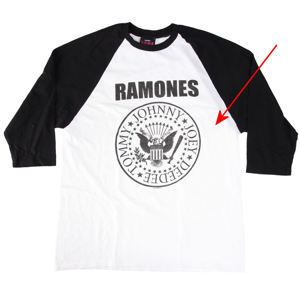 tričko pánské Ramones - President Seal - White - BRAVADO - RMN1036 - POŠKOZENÉ - N579
