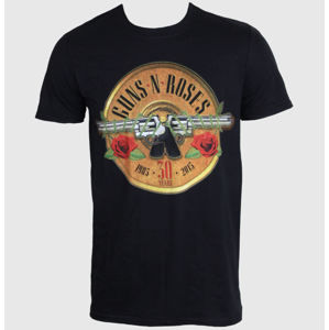 Tričko metal ROCK OFF Guns N' Roses 30th Photo Logo černá XL
