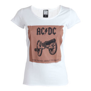 Tričko metal AMPLIFIED AC-DC About To Rock bílá XS