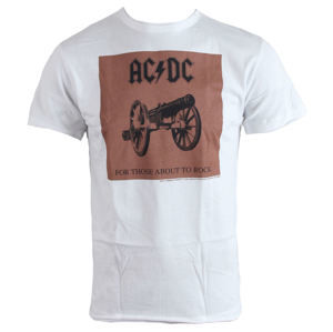 Tričko metal AMPLIFIED AC-DC About To Rock bílá XXL