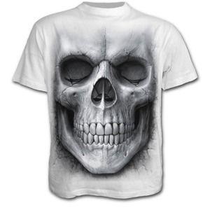 tričko SPIRAL Solemin Skull bílá