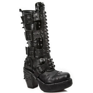 boty na podpatku NEW ROCK Itali Negro černá 41