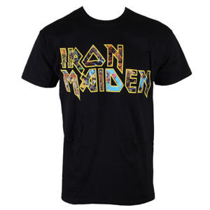 Tričko metal ROCK OFF Iron Maiden Eddie Logo černá S
