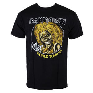 Tričko metal ROCK OFF Iron Maiden Killers World Tour 81 černá L