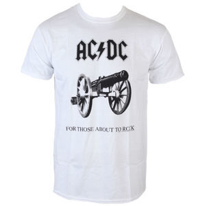 tričko metal LOW FREQUENCY AC-DC For Those about to rock bílá L