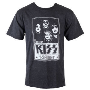 Tričko metal LOW FREQUENCY Kiss Concert poster šedá