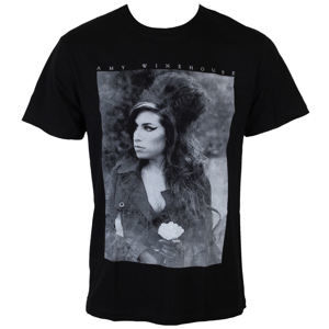 Tričko metal ROCK OFF Amy Winehouse Flower Portrait černá S