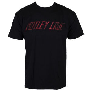 Tričko metal ROCK OFF Mötley Crüe Distressed Logo černá vícebarevná XL