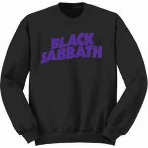 mikina bez kapuce ROCK OFF Black Sabbath Wavy Logo černá 7-8