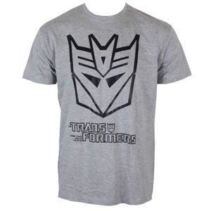 tričko HYBRIS Transformers Decepticon Logo šedá M