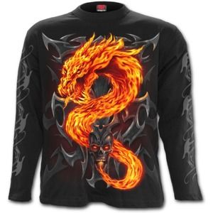 tričko SPIRAL Fire Dragon černá