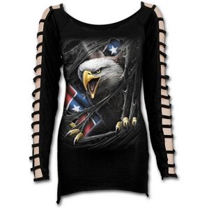 tričko SPIRAL Rebel Eagle černá XL