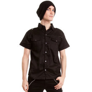 košile pánská POIZEN INDUSTRIES - Poison - Black - POI027 XL
