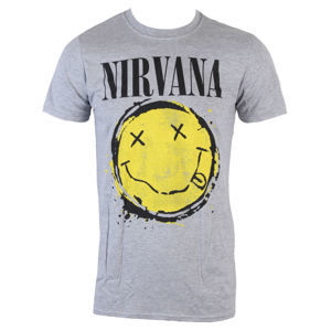 Tričko metal PLASTIC HEAD Nirvana Smiley Splat šedá XXL