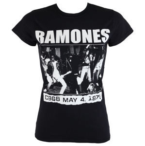 Tričko metal ROCK OFF Ramones CBGBS 1978 černá M