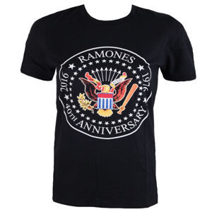 Tričko metal ROCK OFF Ramones 40th Anniversarry Seal černá