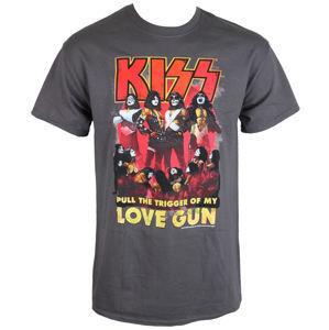 Tričko metal LOW FREQUENCY Kiss Love Gun šedá XL